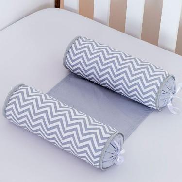 Imagem de Rolinho Segura Bebê Chevron Cinza