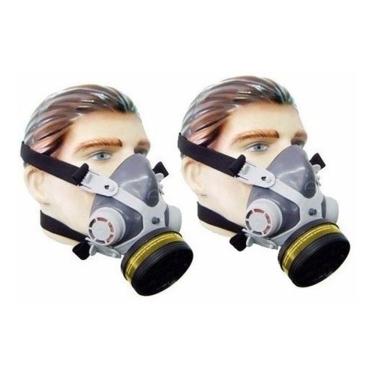 Imagem de Mascara Segurança C/ Filtro Pintura E Gases Mastt (2 Unid.)