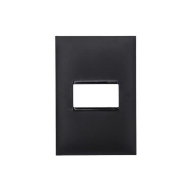 Imagem de Placa 1 Posto 4X2 Preta Pial Plus +