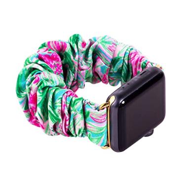 Imagem de Lilly Pulitzer Pulseira Scrunchie para Apple Watch, tamanho adequado para relógios inteligentes de 38 mm e 40 mm, compatível com Apple Watch Series 1-6, chegando em quente
