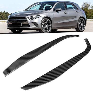 Imagem de Console central em ambos os lados, confiabilidade máxima durabilidade adesivo de fibra de carbono, para carro Benz classe A W177 2019-2020 decoração de substituição(Estilo fibra de carbono)