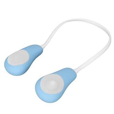 Imagem de Alto-falantes Bluetooth portáteis com fita para o pescoço, alto-falante de corpo pessoal vestível sem fio, microfone embutido, Bluetooth 5.0 leve caixa de som ao ar livre música privada para(Azul)