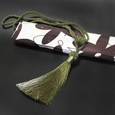 Imagem de 1 peça tecelagem borla cortina corda de amarração DIY simples bola pendurada borla amarração costas atadura de cortina decorativa para casa, verde, 92 cm