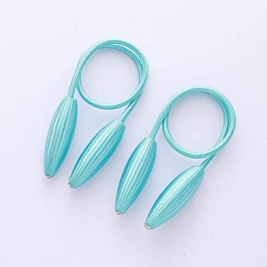 Imagem de Cinta de cortina DIY criativa sem perfurações e sem instalação, fivela magnética, prendedores de cortina, suportes de cortina, T12,4 pcs