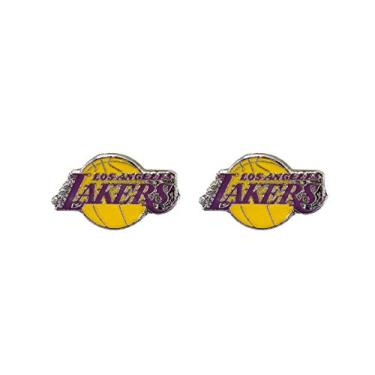 Imagem de Brincos com logotipo do time Los Angeles Lakers da NBA