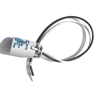 Imagem de Soquete de cerâmica com parafuso de candelabro E12 FINELED, pacote com 6 suportes de lâmpada de porcelana Edison com certificação UL E12 com fios de chumbo de 25 cm para lâmpadas