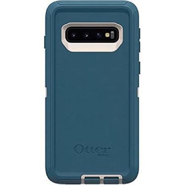 Imagem de OtterBox Capa Defender Series Edição sem tela para Galaxy S10+ (apenas) – Somente capa – Embalagem não varejo – Big Sur (bege claro/corsário)