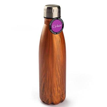 Imagem de Garrafa Squeeze Inox Classic Wood 750 ml TopGet (Marrom)