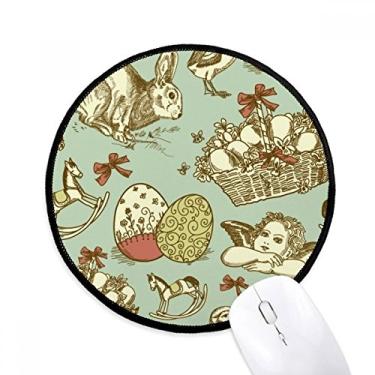 Imagem de Festival de religião de páscoa colorido ângulo cavalo tapete de mouse desktop escritório tapete redondo para computador