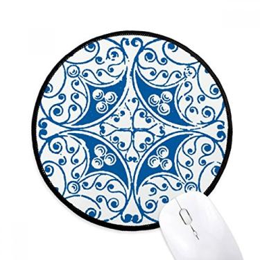 Imagem de DIYthinker Talavera Tapete de mouse decorativo ilustração padrão desktop escritório tapete redondo para computador