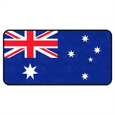 Imagem de Tapetes de cozinha bandeira da Austrália área de cozinha tapetes e tapetes antiderrapante tapete de cozinha tapetes de porta de entrada laváveis para chão de cozinha escritório em casa pia lavanderia interior exterior 101,6 x 50,8 cm