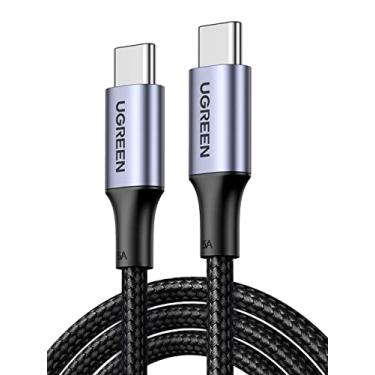 Imagem de UGREEN Cabo USB-C para USB-C 2M 100W, Carregamento Rápido, Nylon Trançado, Preto, Compatível com iPhone 16/15, MacBook Pro, iPad Pro, Dell XPS, Galaxy S25/S24/S23/S22 Ultra, Pixel