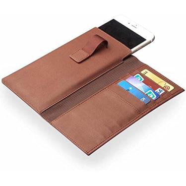 Imagem de DYIZU Capa de telefone carteira coldre, porta-cartão de bolsa longa bolsa de armazenamento de dinheiro para Apple iPhone SE 2022/4,7 polegadas 5,51 × 3,26 polegadas (cor: marrom)