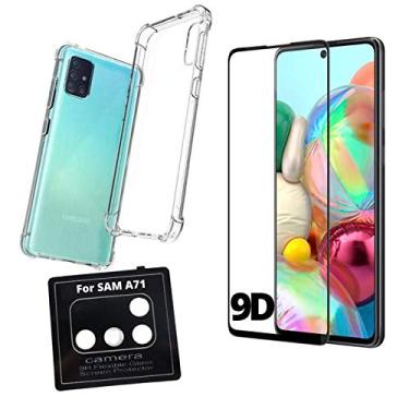 Imagem de Capa Case Anti Impactos Compatível Samsung Galaxy A71 + Película 9d + Película Câmera Lente