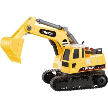 Imagem de Brinquedo infantil Escavadeira de Fricção com Luz e Som - Shiny Toys