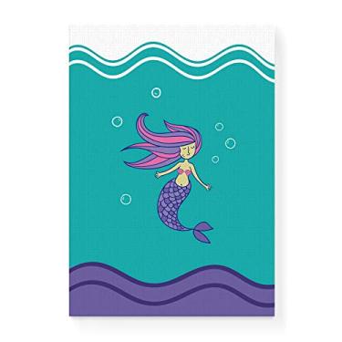 Imagem de Arte Maníacos Quadro Decorativo em Tela Canvas Sereia - 23x16,25cm