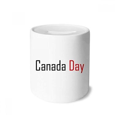 Imagem de DIYthinker Celebrate Canada Day Blessing Dinheiro Caixa de Cerâmica Porta-Moedas Presente