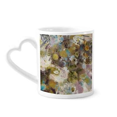 Imagem de Caneca August Lotus XJJ pintura a óleo café cerâmica copo de coração de vidro
