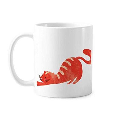 Imagem de Caneca de cerâmica de porcelana para café e porcelana com desenho de gato