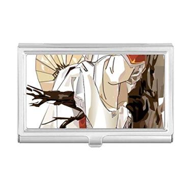 Imagem de Carteira de bolso com estampa de figura do homem arquico, chinesa, porta-cartões