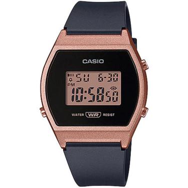 Imagem de Relógio CASIO feminino preto rosê digital LW-204-1ADF