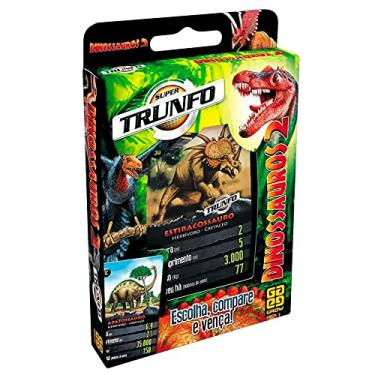 Imagem de Grow - Super Trunfo Dinossauros 2 Jogo de Cartas, Multicolorido, (Grow 9678)