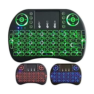 Imagem de Mini Teclado Touch Sem Fio Iluminado - Controle com Facilidade Seus Dispositivos PS4, Xbox, PC, Notebook e Laptop 3 Cores LED Conveniência e Conforto - CompleteStore®