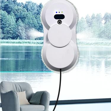 Imagem de Robô Limpador De Janelas, Aspirador De Vidro Com Spray Duplo áGua,Robô Inteligente De Limpeza De Vidro 2800pa, Robô Limpador AutomáTico Inteligente-3 Modos E Limpeza Remota/Profunda,White