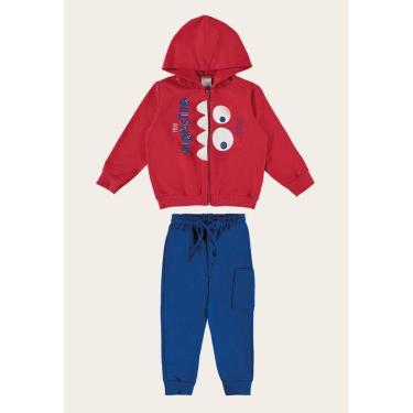 Imagem de Conjunto Infantil Menino Mini Monstro Malwee Kids Vermelho 105536