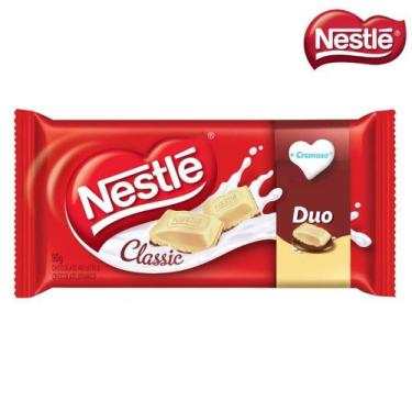 Imagem de Kit C/ 14 Barras De Chocolate Nestle Classic Duo Branco E Ao Leite 90G