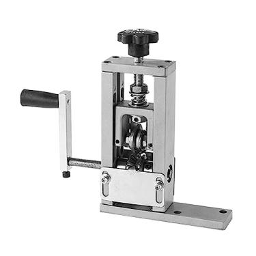 Imagem de HUIOP Descascador de fios domésticos portátil Ferramenta manual de descascamento de fios 1-25 mm Cabo Máquina elétrica de descascar com suporte de manivela manual Use com furadeira elétrica manual