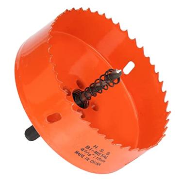 Imagem de Serra Copo Bimetálica, Serra Copo Bimetálica Hss Serra Copo Com Mandril Resistente para Fazer Placas de Furo Cornhole de Aço de Alta velocidade), Serras Copo (4-5/16(110mm))