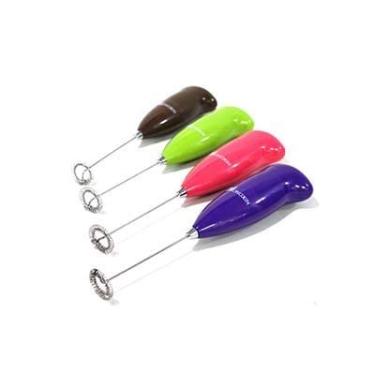 Imagem de MINI MIXER MISTURADOR BATEDOR DRINK BEBIDA A PILHA INOX MEXER BATER ELETRICO COLORIDO CADA