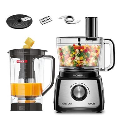 Imagem de Multiprocessador Turbo Chef 5 em 1, Mondial, Preto, 1000W, 110V - MPN-01-B