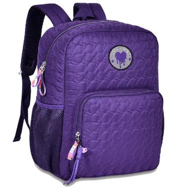 Imagem de Mochila de Costas Escolar Clio Girls Roxa com Chaveiro
