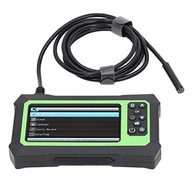 Imagem de Câmera para endoscópio, 1080p 8 mm lente endoscópio 4,3 polegadas tela LCD IP67 à prova d'água câmera de inspeção industrial, boroscópios (verde)