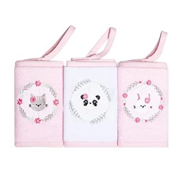 Imagem de PAPI DESDE 1974 Paninho De Boca Atoalhado Bord. Karinho C/Prendedor De Chupeta Para Bebê 30Cm X 30Cm Contém 03 Un