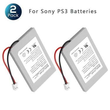 Imagem de Bateria de substituição recarregável para controlador de jogo PS3  gamepad  3.7v  1800mAh  2pcs