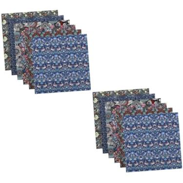 Imagem de NUOBESTY 12 Folhas tecido de floresta de pássaros retalhos de padrão de pássaro tecido acolchoado japonês calico decoração de casa fábrica de algodão tecido DIY artesanal Quilting