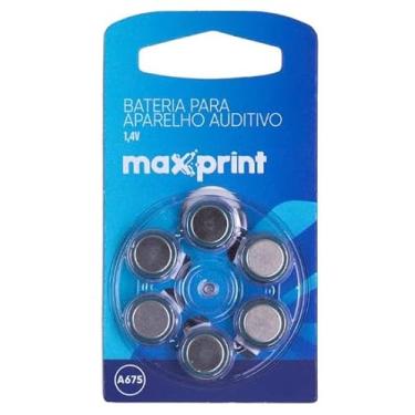 Imagem de Pilha, Maxprint, Bateria, Aparelho Auditivo, 1,4v, Modelo 675