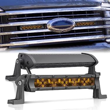 Imagem de Barra de luz LED âmbar 15,24 cm, Niwaker 2 peças 96 W - Módulos de LED de fileira única, luzes de ré, luz de neblina fora da estrada para caminhão, E-Bike, SUV UTV, ATV Barco