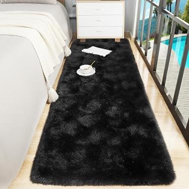 Imagem de Foxmas Tapete de corredor macio para quarto, sala de estar, tapetes macios de 6 x 1,8 m, tapete felpudo de cabeceira para quarto de bebê de crianças, tapete felpudo para corredor, com fundo