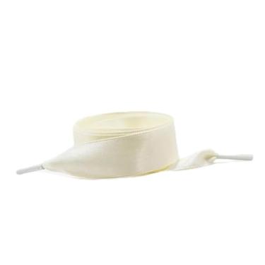 Imagem de 1Pair 2 CM Width Silk Satin Shoelaces Ribbon Shoe Laces Boots Women Sneakers ShoeLace For Sneakers Flat Shoe Laces (Color : Beige, Size : 120cm)
