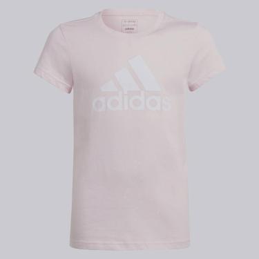 Imagem de Camiseta Adidas Big Logo Essential Juvenil Rosa e Branca-Unissex