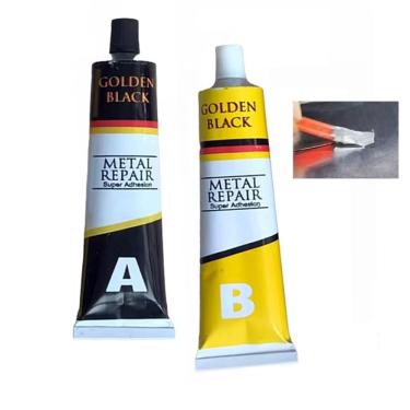 Imagem de Super Cola Epoxi Aluminio Metal Aço Reparo Rachadura Vazamento Multiuso Secagem Rapida