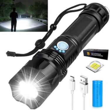 Imagem de Lanterna Tática T9 Mais Forte Do Mundo Bateria Recarregável Usb