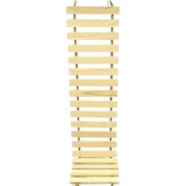 Imagem de Escada de escalada de gato montada na parede ponte de gato móveis de madeira maciça gaiola de cânhamo para gatos prateleiras de corda de sisal brinquedos de gatinho torre de árvore (comprimento escada 100 cm)