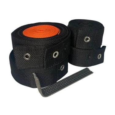 Imagem de Fita Marcação de Quadra Beach Tennis Preto/Laranja 16x8 - Marcação 3m