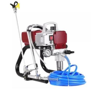 Imagem de HYZHANHONG 1800W portátil airless máquina de pintura a spray com pistola e manómetro, adequado para projetos de pintura dentro e fora da casa