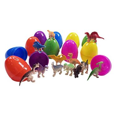 Imagem de 12Pçs Ovos de Páscoa Com 12Pçs, Brinquedos Diaur Para Caça de Ovos de Páscoa, Festa de Páscoa, Suprimentos de Prêmio de Sala de Aula, Lembrancinhas de Festa de Aniversário